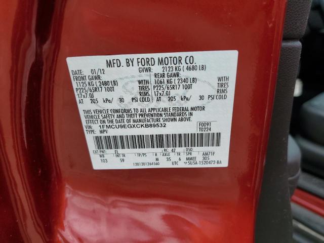 Photo 10 from auction – 2012 FORD ESCAPE LIM with VIN 1FMCU9EGXCKB89532