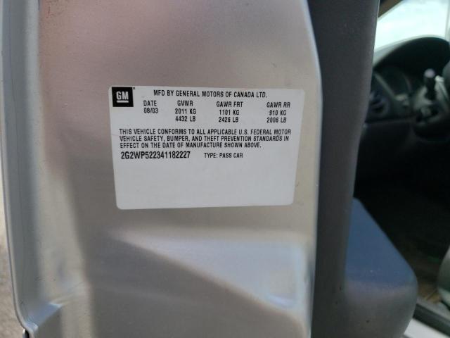 Photo 10 from auction – 2004 PONTIAC GRAND PRIX with VIN 2G2WP522341182227