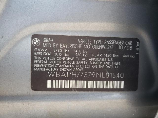 Photo 10 from auction – 2009 BMW 328 I with VIN WBAPH77579NL81540
