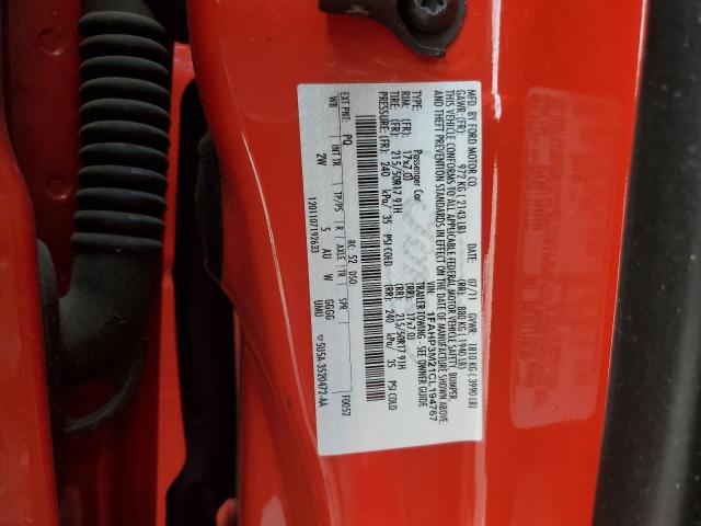 Photo 10 from auction – 2012 FORD FOCUS SEL with VIN 1FAHP3M21CL194767