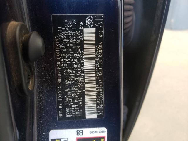 Photo 10 from auction – 2011 TOYOTA COROLLA BA with VIN 2T1BU4EE9BC716235