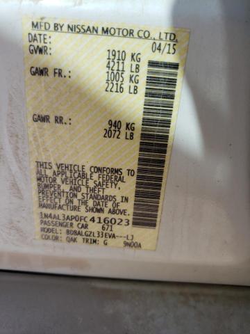 Photo 10 from auction – 2015 NISSAN ALTIMA 2.5 with VIN 1N4AL3AP0FC416023