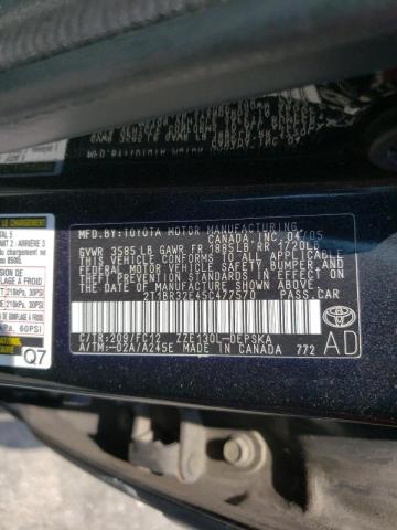 Photo 10 from auction – 2005 TOYOTA COROLLA CE with VIN 2T1BR32E45C477570