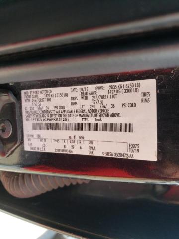 Photo 10 from auction – 2015 FORD F150 SUPER with VIN 1FTEW1CP8FKE31251