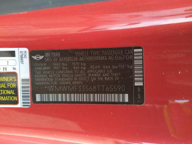 Photo 10 from auction – 2008 MINI COOPER with VIN WMWMF33568TT65590