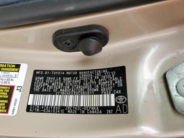 Photo 10 from auction – 2013 TOYOTA COROLLA with VIN 2T1BU4EEXDC995911