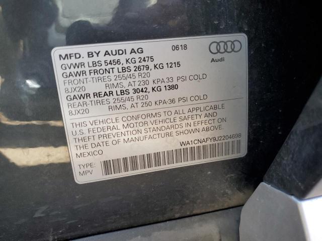 Photo 10 from auction – 2018 AUDI Q5 PRESTIG with VIN WA1CNAFY9J2204698