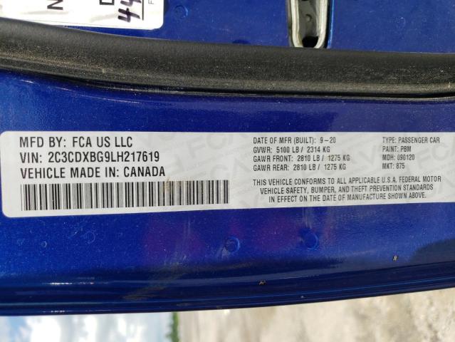 Photo 10 from auction – 2020 DODGE CHARGER SX with VIN 2C3CDXBG9LH217619