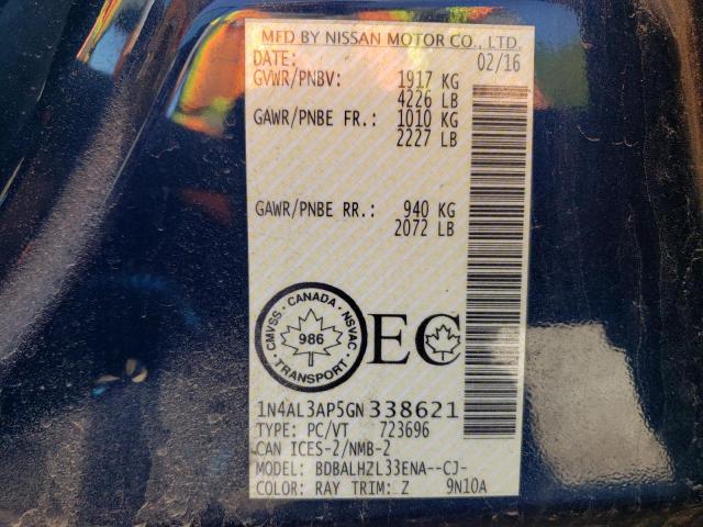 Photo 10 from auction – 2016 NISSAN ALTIMA 2.5 with VIN 1N4AL3AP5GN338621