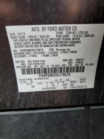 Photo 10 from auction – 2014 FORD TAURUS POL with VIN 1FAHP2MK2EG178678