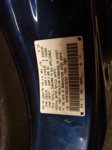 Photo 10 from auction – 2003 HONDA CR-V EX with VIN SHSRD78833U132747