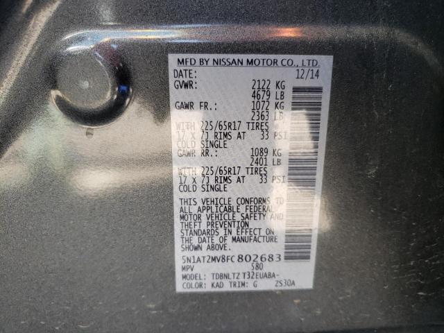 Photo 10 from auction – 2015 NISSAN ROGUE S with VIN 5N1AT2MV8FC802683
