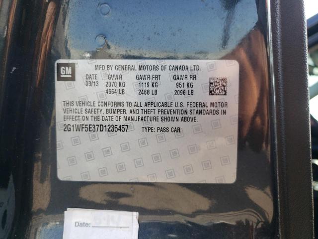 Photo 10 from auction – 2013 CHEVROLET IMPALA LS with VIN 2G1WF5E37D1235457