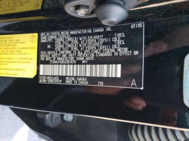 Photo 10 from auction – 2005 LEXUS RX 330 with VIN 2T2HA31U85C081678
