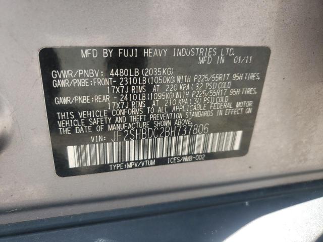Photo 10 from auction – 2011 SUBARU FORESTER 2 with VIN JF2SHBDC2BH737806