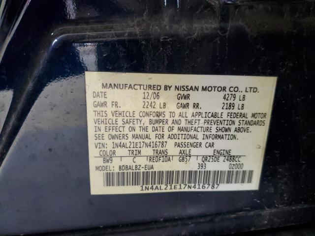 Photo 10 from auction – 2007 NISSAN ALTIMA 2.5 with VIN 1N4AL21E17N416787