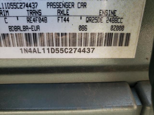 Photo 10 from auction – 2005 NISSAN ALTIMA S with VIN 1N4AL11D55C274437