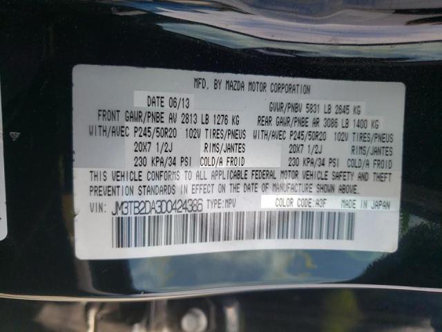 Photo 10 from auction – 2013 MAZDA CX-9 GRAND with VIN JM3TB2DA3D0424386