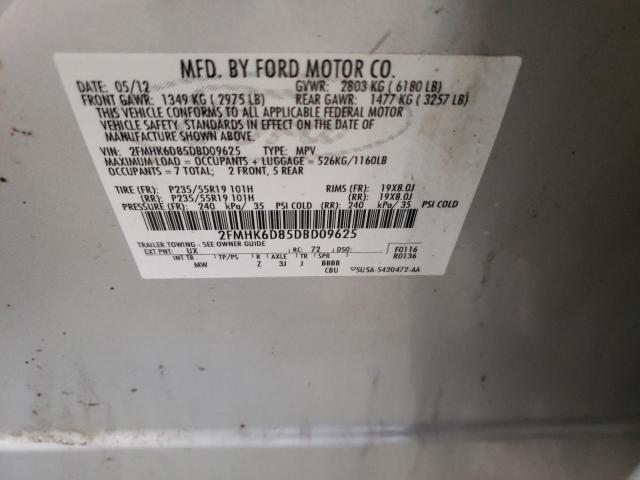 Photo 10 from auction – 2013 FORD FLEX LIMIT with VIN 2FMHK6D85DBD09625