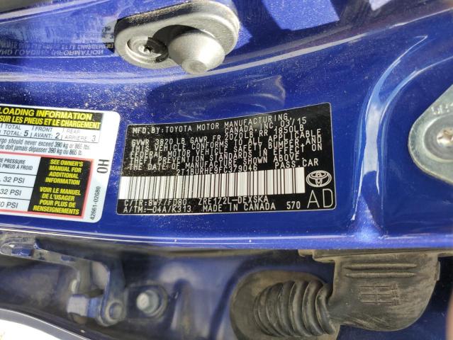 Photo 10 from auction – 2015 TOYOTA COROLLA 4D with VIN 2T1BURHE9FC379046