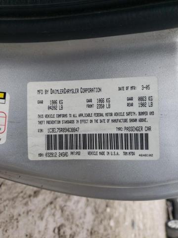 Photo 10 from auction – 2005 CHRYSLER SEBRING with VIN 1C3EL75R85N638847