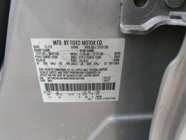 Photo 10 from auction – 2013 FORD EDGE LIMIT with VIN 2FMDK3K96DBB36786