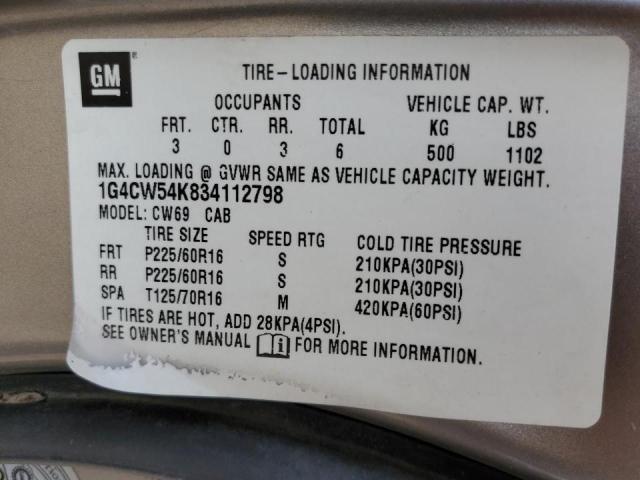 Photo 10 from auction – 2003 BUICK PARK AVENU with VIN 1G4CW54K834112798