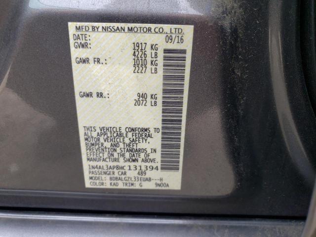 Photo 10 from auction – 2017 NISSAN ALTIMA 2.5 with VIN 1N4AL3AP8HC131394