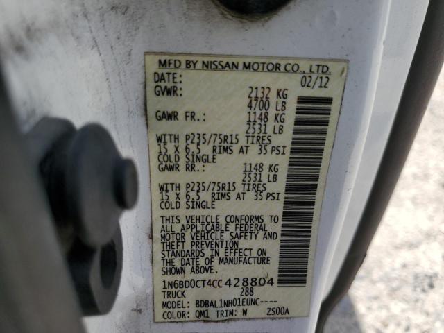 Photo 10 from auction – 2012 NISSAN FRONTIER S with VIN 1N6BD0CT4CC428804
