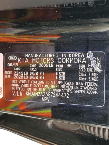 Photo 10 from auction – 2016 KIA SOUL with VIN KNDJN2A25G7244472