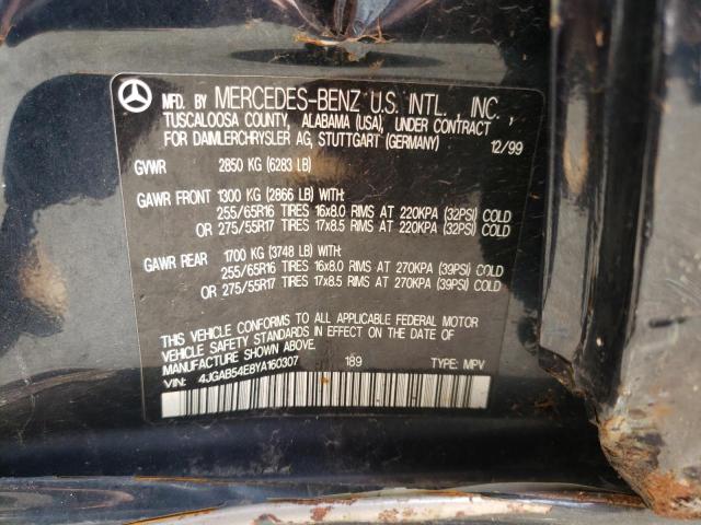 Photo 10 from auction – 2000 MERCEDES-BENZ ML 320 with VIN 4JGAB54E8YA160307