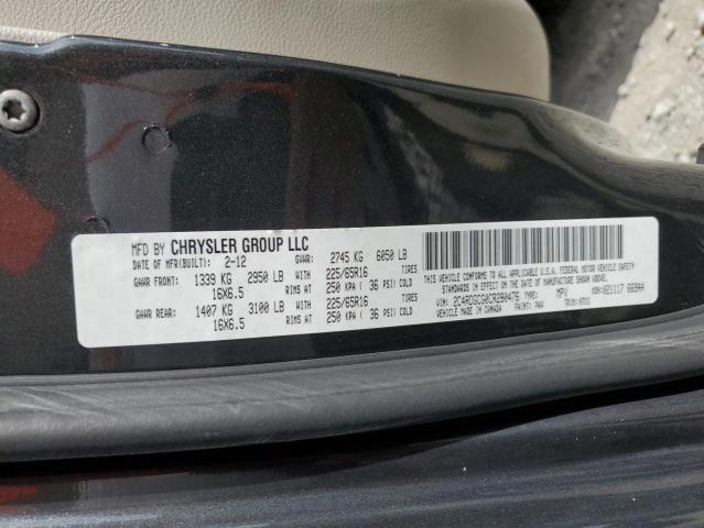 صورة رقم 10 من المزاد - 2012 DODGE GRAND CARA مع VIN 2C4RDGCG0CR280476