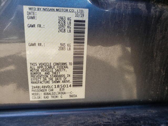 Photo 10 from auction – 2020 NISSAN ALTIMA S with VIN 1N4BL4BV0LC185014