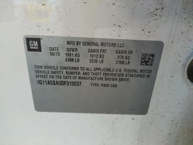 Photo 10 from auction – 2013 CHEVROLET MALIBU LS with VIN 1G11A5SA9DF315637