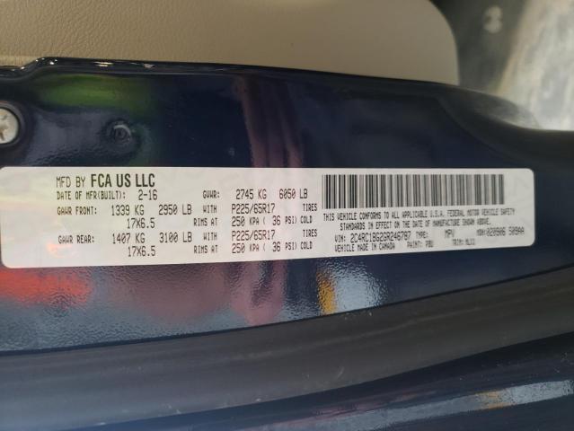 Photo 10 from auction – 2016 CHRYSLER TOWN & COU with VIN 2C4RC1BG2GR246787