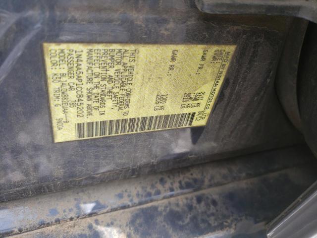Photo 10 from auction – 2012 NISSAN MAXIMA S with VIN 1N4AA5AP1CC845202