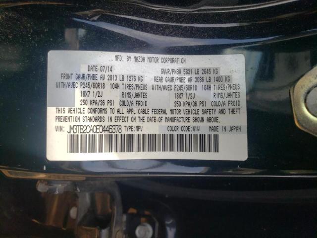 Photo 10 from auction – 2014 MAZDA CX-9 TOURI with VIN JM3TB2CA0E0446378