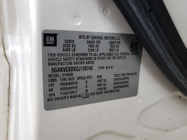 Photo 10 from auction – 2012 BUICK ENCLAVE with VIN 5GAKVCEDXCJ139740
