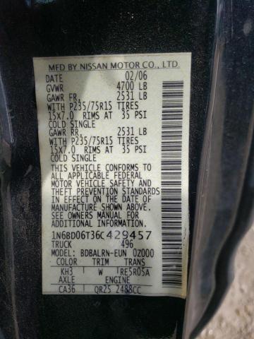 Photo 10 from auction – 2006 NISSAN FRONTIER K with VIN 1N6BD06T36C429457