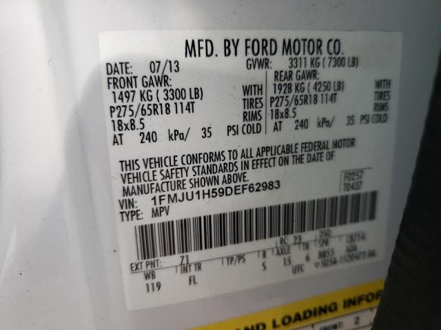Photo 10 from auction – 2013 FORD EXPEDITION with VIN 1FMJU1H59DEF62983