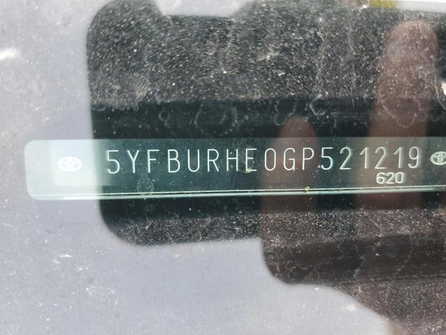 Photo 10 from auction – 2016 TOYOTA COROLLA L with VIN 5YFBURHE0GP521219