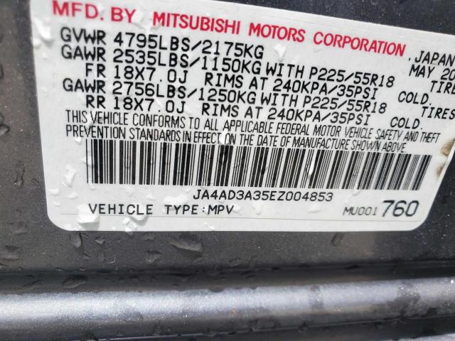 Photo 10 from auction – 2014 MITSUBISHI OUTLANDER with VIN JA4AD3A35EZ004853