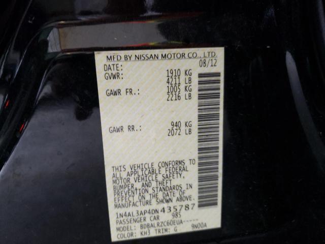 Photo 10 from auction – 2013 NISSAN ALTIMA 2.5 with VIN 1N4AL3AP4DN435787