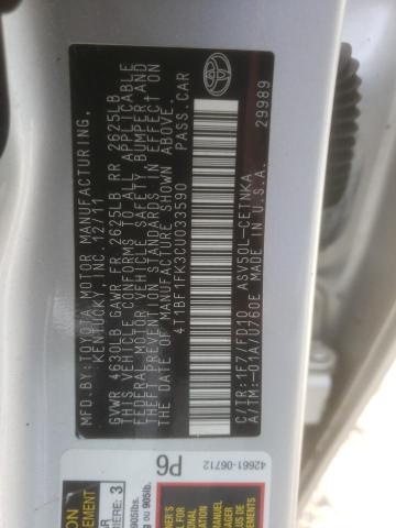 Photo 10 from auction – 2012 TOYOTA CAMRY BASE with VIN 4T1BF1FK3CU033590