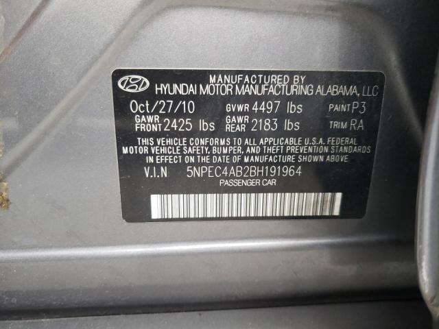 Foto 10 de la subasta – 2011 HYUNDAI SONATA SE con VIN 5NPEC4AB2BH191964
