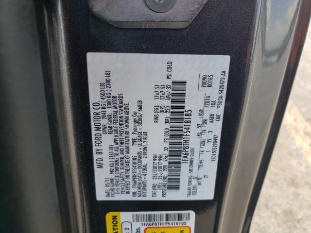 Photo 10 from auction – 2015 FORD MUSTANG with VIN 1FA6P8TH1F5418185