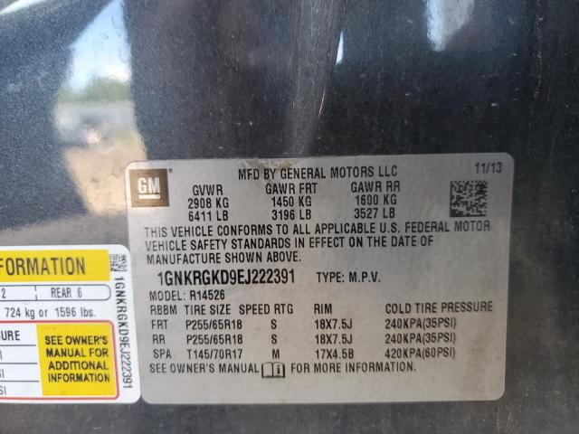 Photo 10 from auction – 2014 CHEVROLET TRAVERSE L with VIN 1GNKRGKD9EJ222391