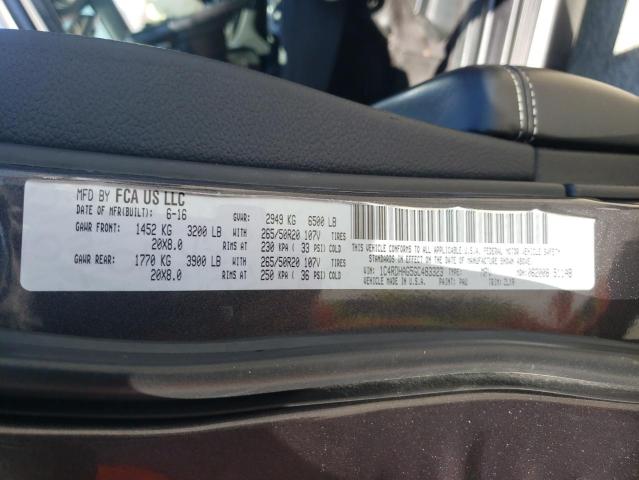 Photo 10 from auction – 2016 DODGE DURANGO SX with VIN 1C4RDHAG5GC483323