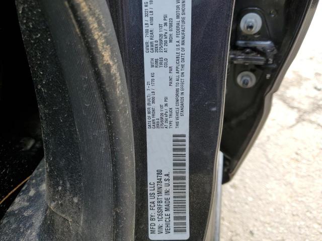 Photo 10 from auction – 2021 RAM 1500 BIG H with VIN 1C6SRFBT1MN784780