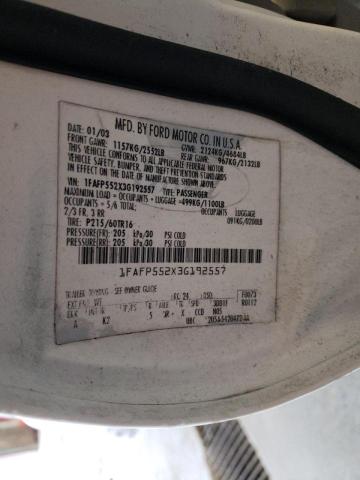 Photo 10 from auction – 2003 FORD TAURUS SES with VIN 1FAFP552X3G192557